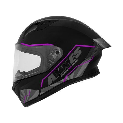 CASCO AXXES INTEGRAL BUSHI NEGRO MORADO MATE