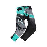 PANTALON TECHSTAR VENOM NEGRO GRIS TURQUESA