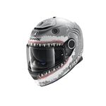 CASCO INTEGRAL SPARTAN SHARK LORENZO BLANCO GRIS MATE