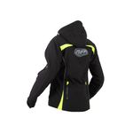 CHAQUETA CASUAL CON PROTECCIÓN MUJER AP NEGRA VERDE NEON