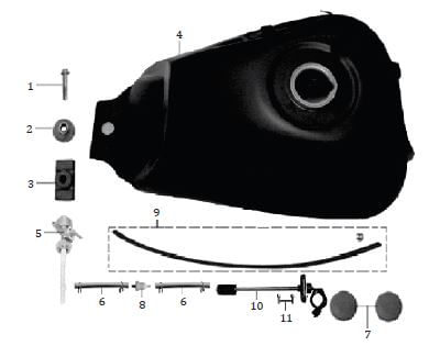 MANGUERA GASOLINA (1) TANQUE GASOLINA ENDURO MRX 125-2021