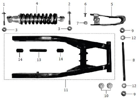 AMORTIGUADOR TRASERO MRX