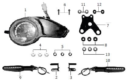 SOPORTE DIRECCIONAL DELANTERA IZQUIERDA ENDURO MRX 125-2021