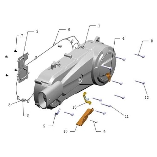 GUÍA CABLE FRENO CUBIERTA CARCASA MOTOR IZQUIERDA ZS 125