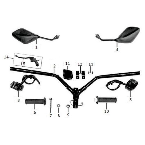 COMANDO DERECHO MANUBRIO ZS 125