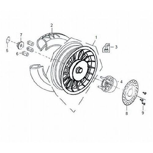 TUERCA M16 RUEDA TRASERA SCOOTER VICTORY LIFE