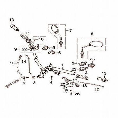 INTERRUPTOR DIRECCIONALES MANUBRIO-ESPEJOS  VICTORY ONE