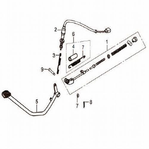 VARILLA FRENO TRASERO PEDAL FRENO  VICTORY ONE