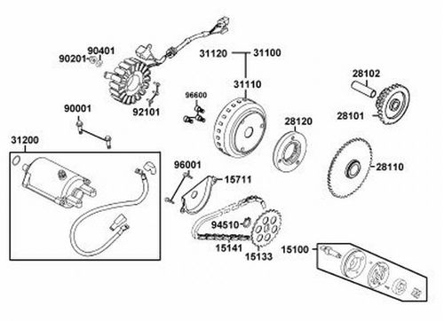 TORNILLO 8X18 MOTOR DE ARRANQUE-BOMBA DE ACEITE-PLATO BOBINAS SCOOTER X-TOWN 300