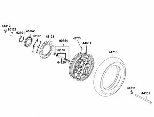 BUJE EJE RUEDA DELANTERO SCOOTER X-TOWN 300