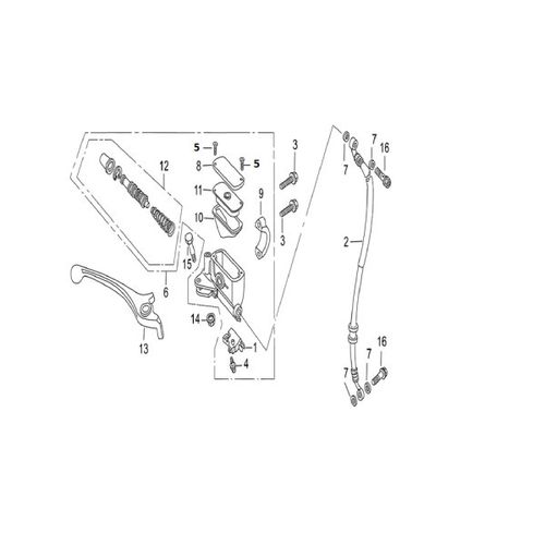 LEVA FRENO DELANTERO  MACH 110- ONE ST- SWITCH 150