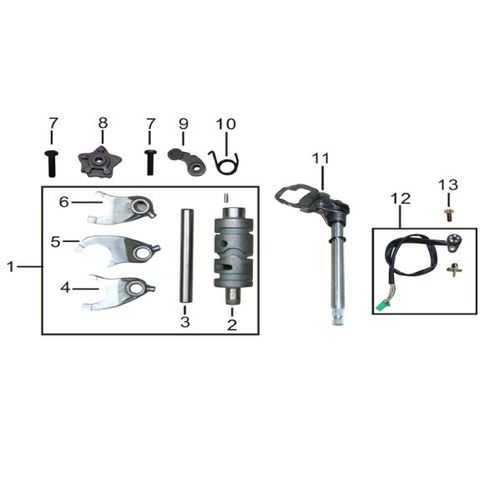 HORQUILLA CAMBIOS DERECHA STREET VICTORY BOMBER 150