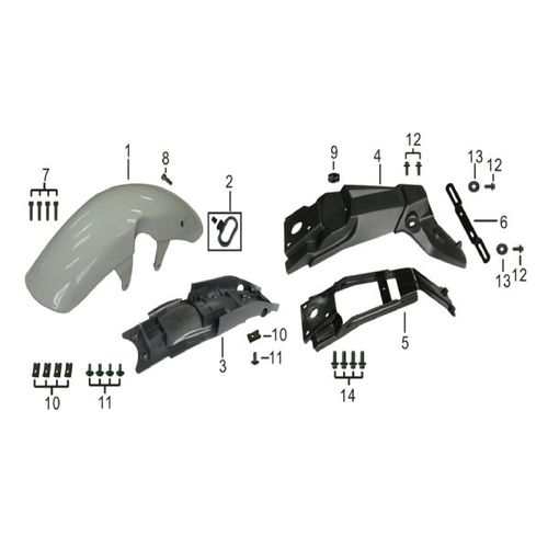 GUARDABARRO TRASERO INTERNO STREET VICTORY BOMBER 150