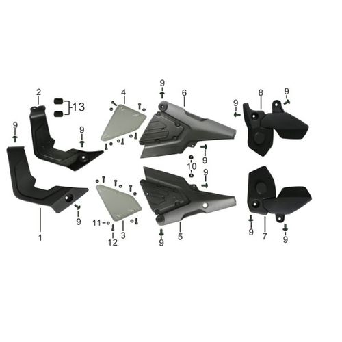 TAPA LATERAL DERECHA STREET VICTORY BOMBER 150