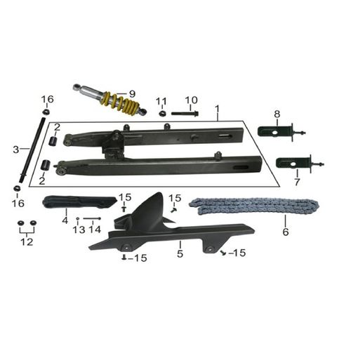 EJE BRAZO OSCILANTE STREET VICTORY BOMBER 150