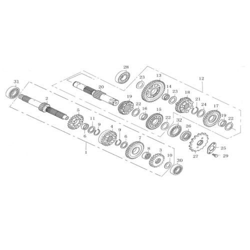 EJE CLUTCH COMPLETO STREET VICTORY SWITCH 150