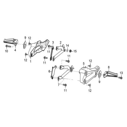 SOPORTE REPOSAPIE PASAJERO IZQUIERDO STREET VICTORY SWITCH 150