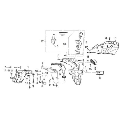 GUARDABARRO TRASERO INTERNO STREET VICTORY SWITCH 150