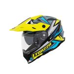 CASCO DOBLE PROPÓSITO FORZZA ZZ120 TUORNER AMARILLO NEÓN AZUL