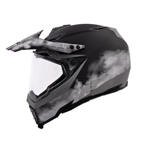 CASCO DOBLE PROPOSITO AP28 SHIBE GRIS NEGRO MATE