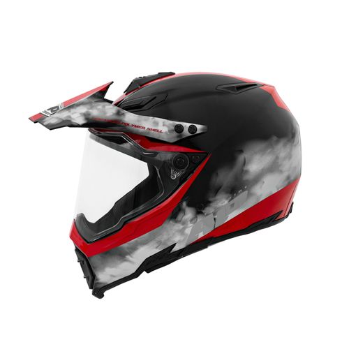 CASCO DOBLE PROPOSITO AP28 SHIBE ROJO NEGRO