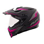 CASCO DOBLE PROPOSITO AP28 FUCSIA GRIS