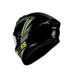 CASCO INTEGRAL RAGE NEGRO MATE VERDE