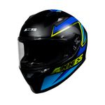 CASCO INTEGRAL AXXES RAGE NEGRO MATE AZUL