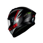 CASCO INTEGRAL AXXES RAGE NEGRO BRILLO ROJO