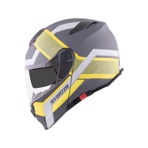 CASCO ABATIBLE ZZ119 DAST GRIS AMARILLO MATE