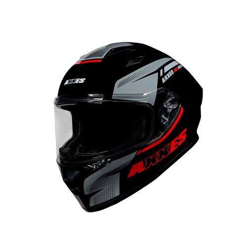 CASCO INTEGRAL AXXES DRAKEN NEGRO MATE ROJO
