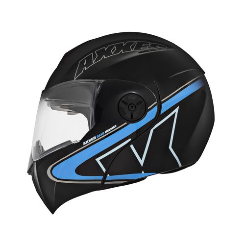 CASCO AXXES ABAT LEV NEGRO AZUL MATE