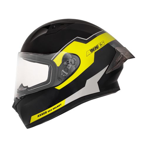 CASCO AXXES INT BLOK NEGRO VERDE BRILLO